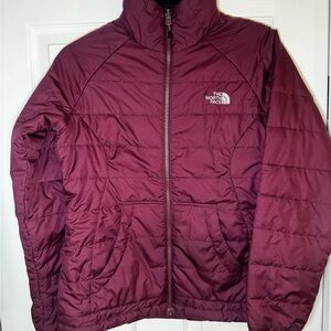The North Face Maroon Quilted Jacket